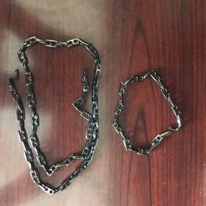Black Stainless Steel Gear Chain Sets